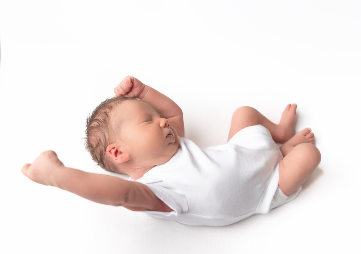 Baby relaxed for photoshoot