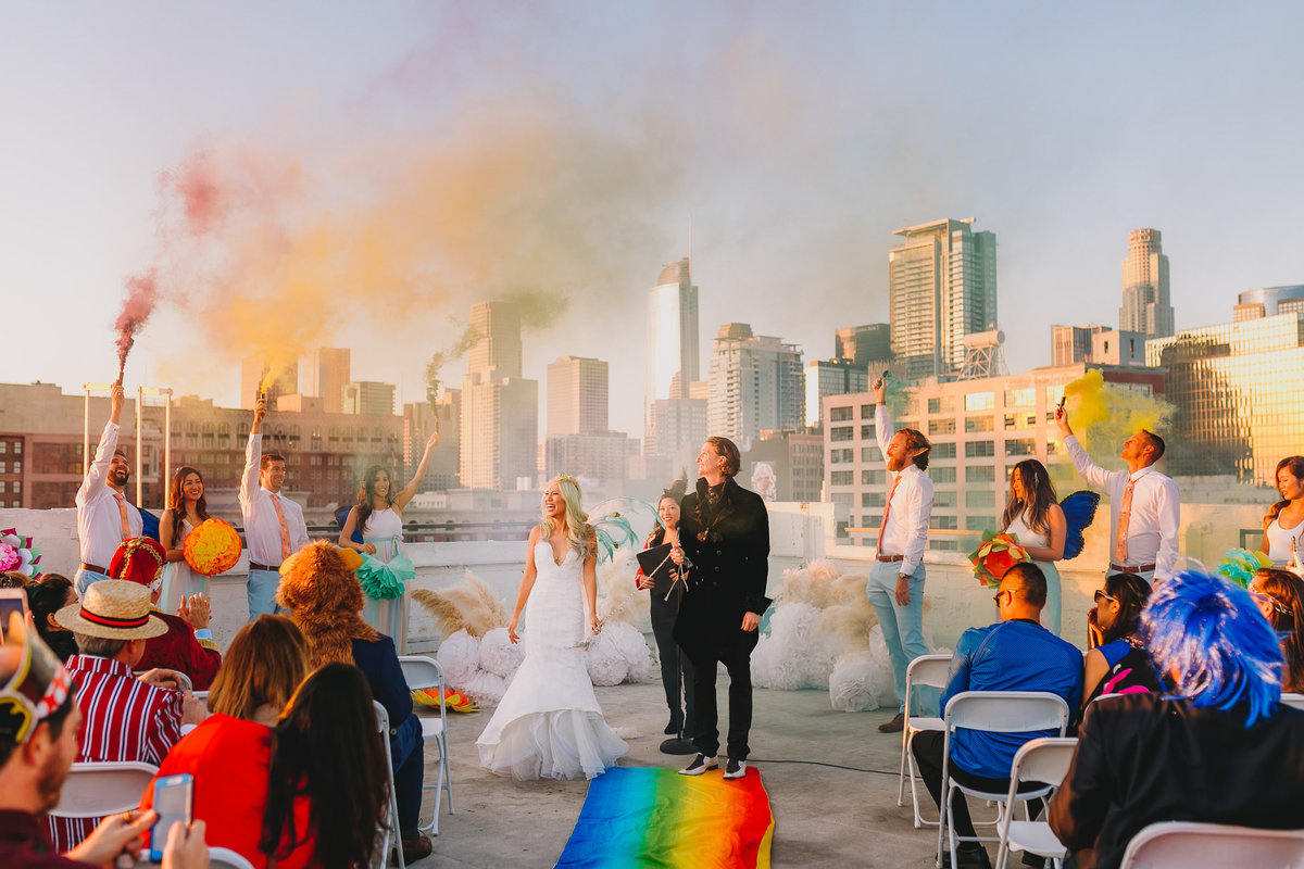 Archer Inspired Photography - Los Angeles SoCal Rooftop Wedding Art and Fashion District - Lifestyle Photographer-380