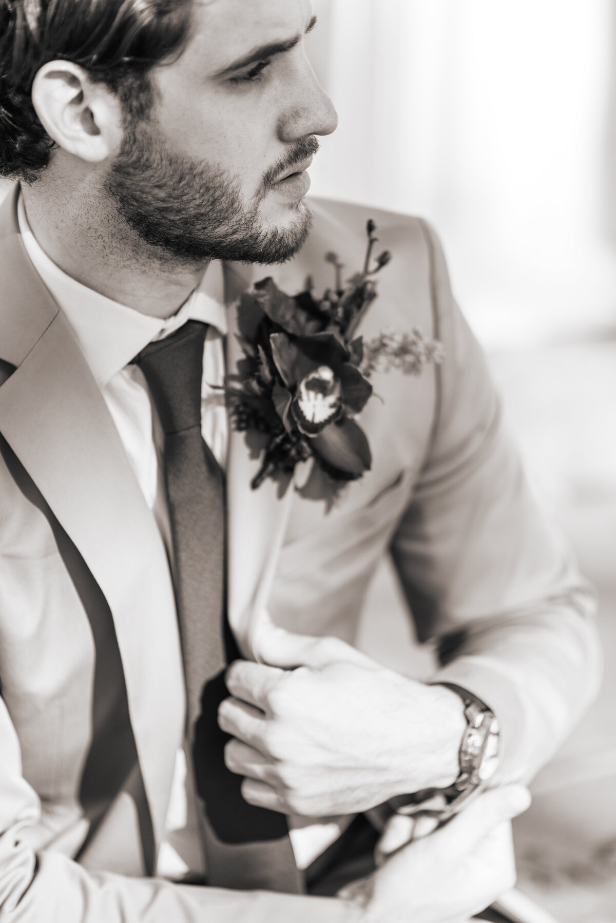 Groom Detail Shot Wedding Ashford Acres