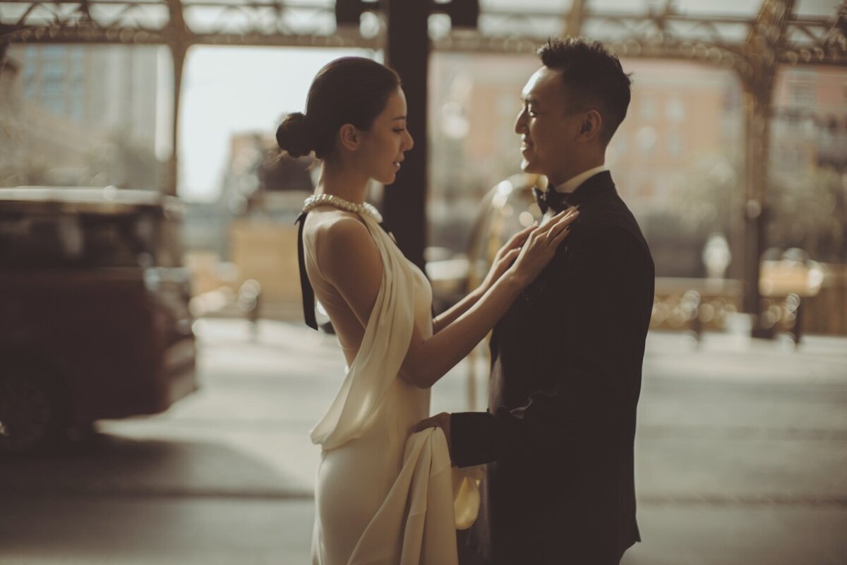 Pre-wedding photoshoot. The Londoner, Macau. Reem Acra - Breakfast at Tiffany’s.