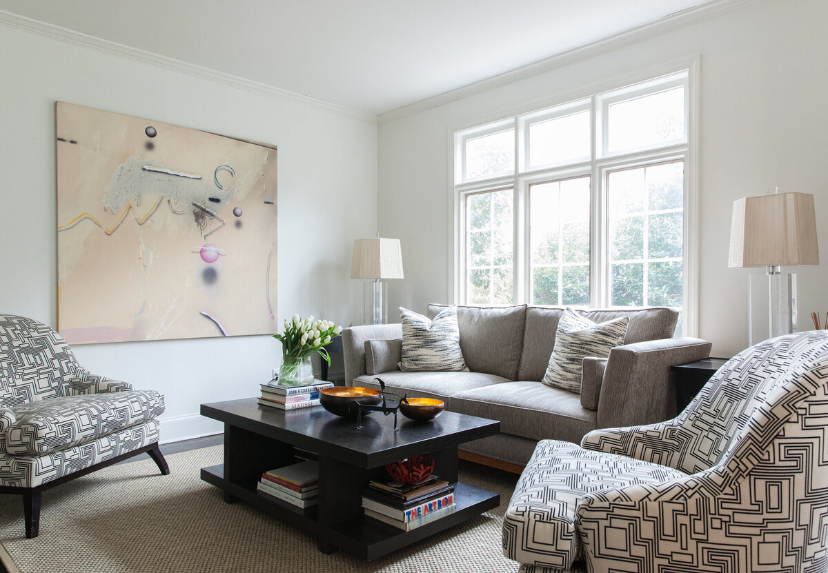Buckhead Empty Nesters Great Room by Alpharetta Interior Designer Morse Design