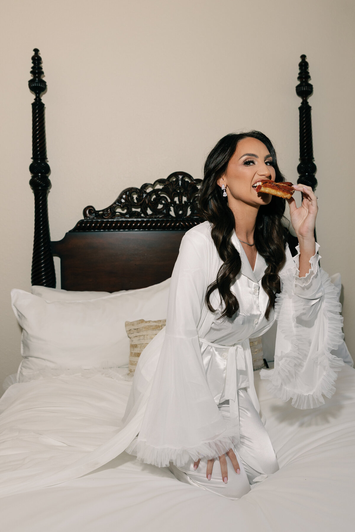 Bride getting ready at La Casa Toscana wedding in Fort Myers, Florida