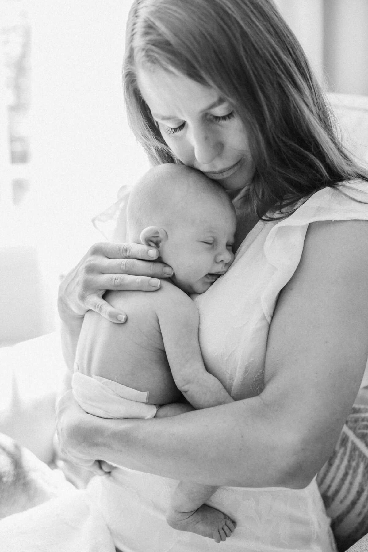 sweet-moment-of-new-mom-and-baby