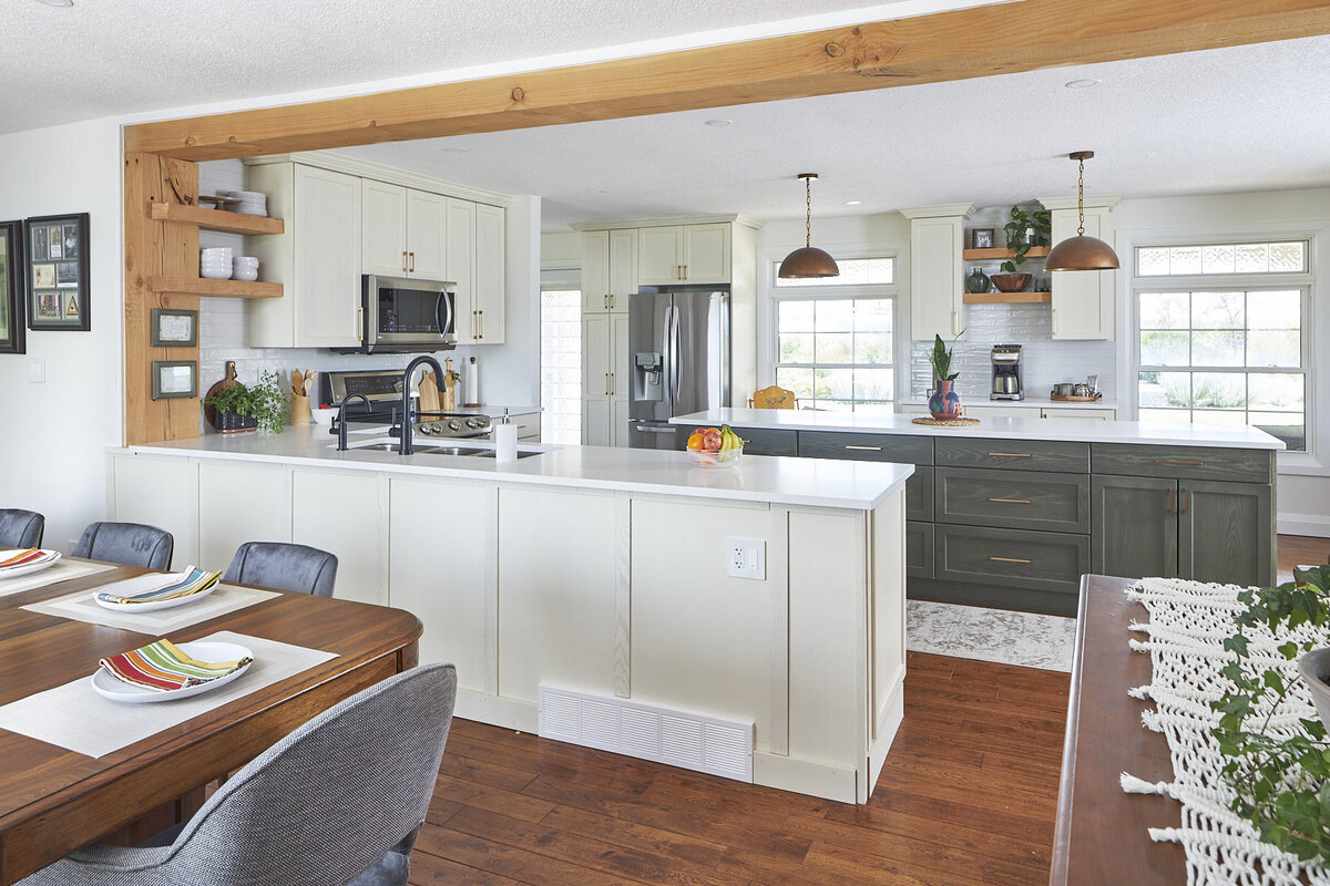 Open concept reno, kitchen and dinning room- W.C Craftsman