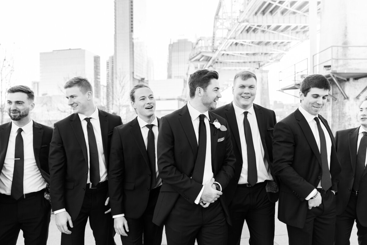 Groom with groomsmen at Tennessee State Museum