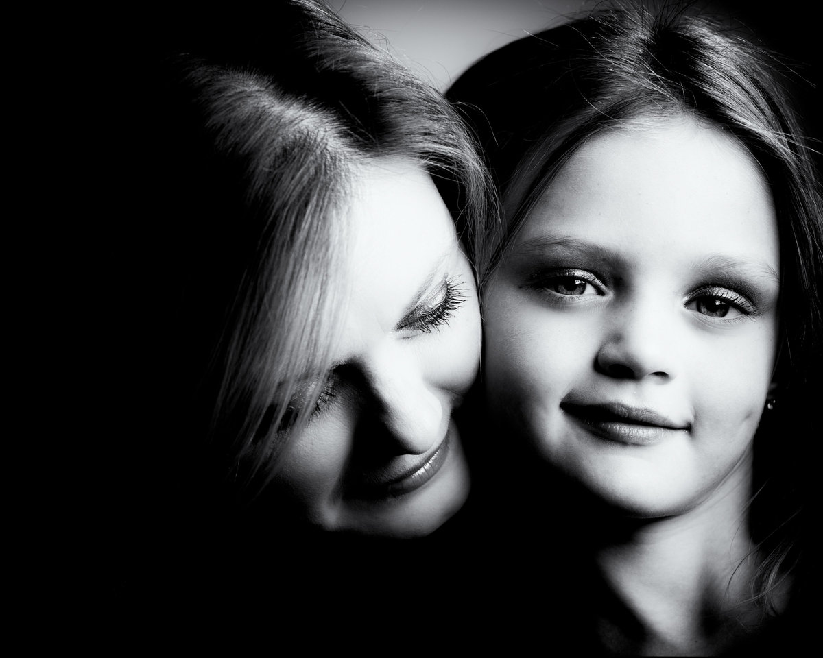 Mother & Child Black & White portrait