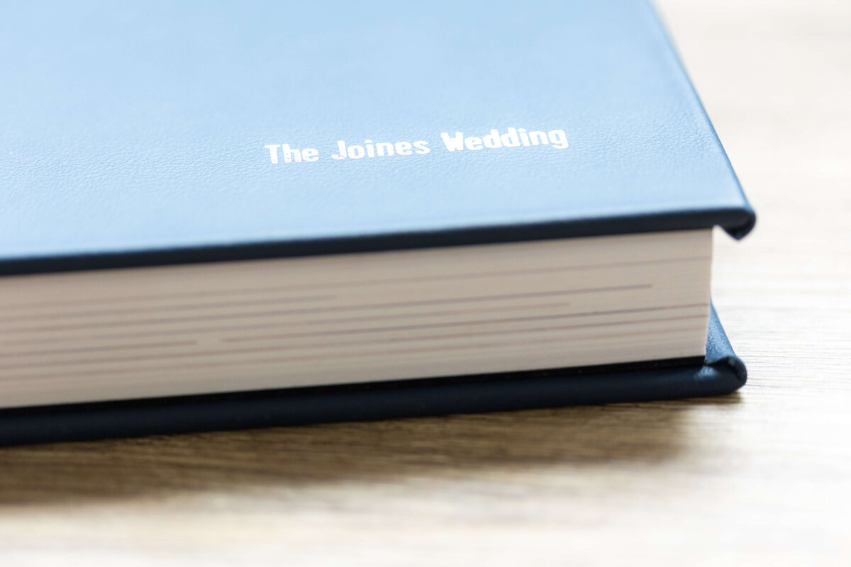 Thick wedding album by Nashville wedding photographer, Liz Courtney