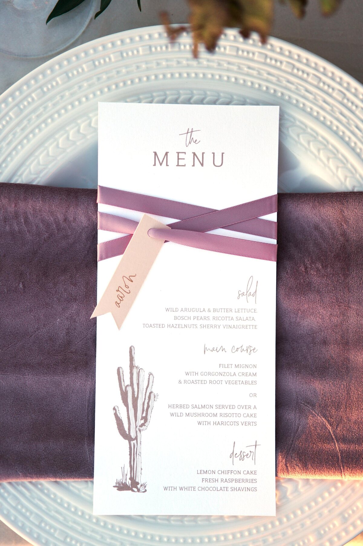 dusty-rose-ribbon-cactus-wedding-menu