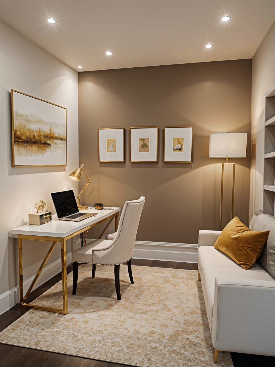 Mid-Century Modern home office and guest room