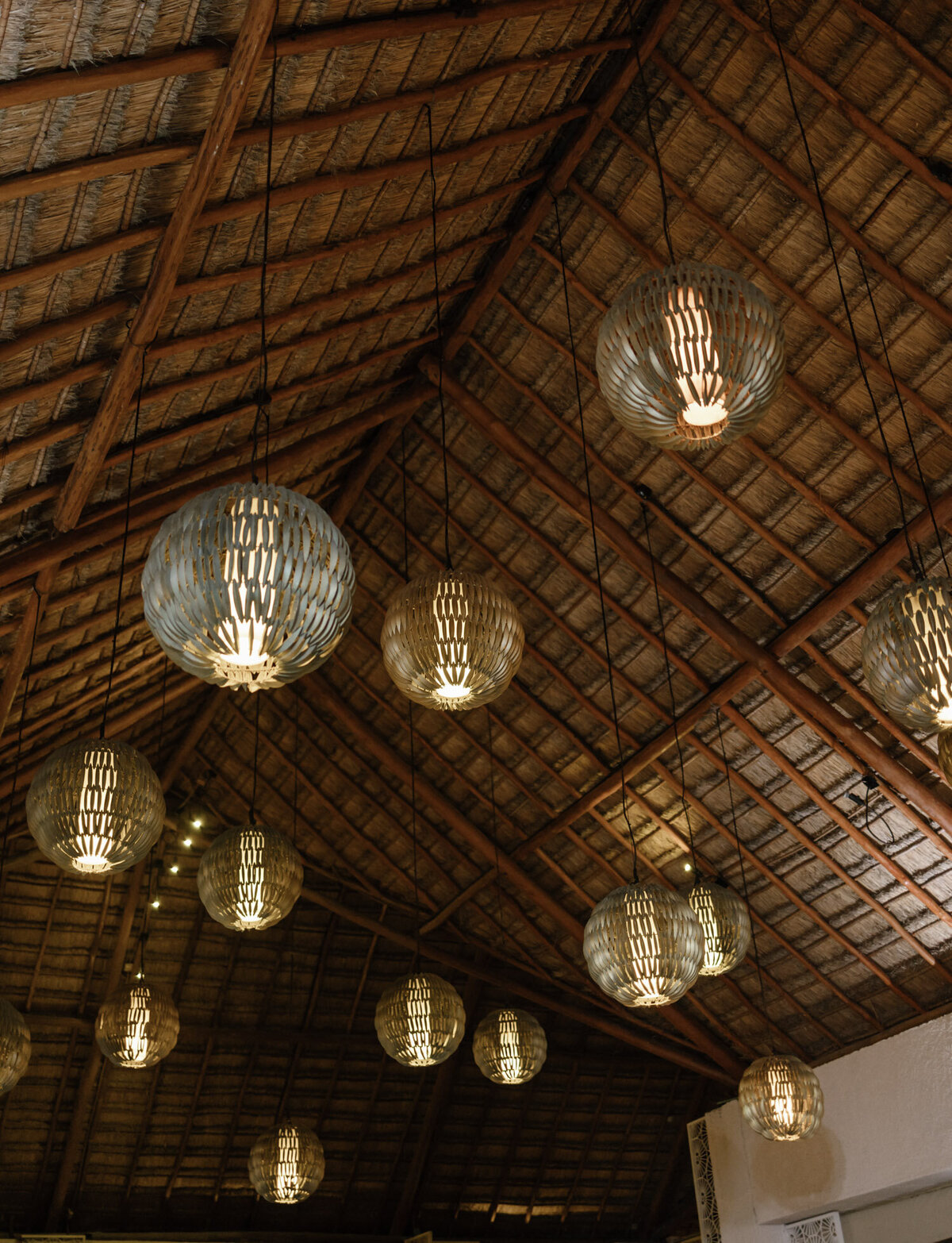 lanterns and ceiling detail at Paradisus Playa del Carmen, Mexico
