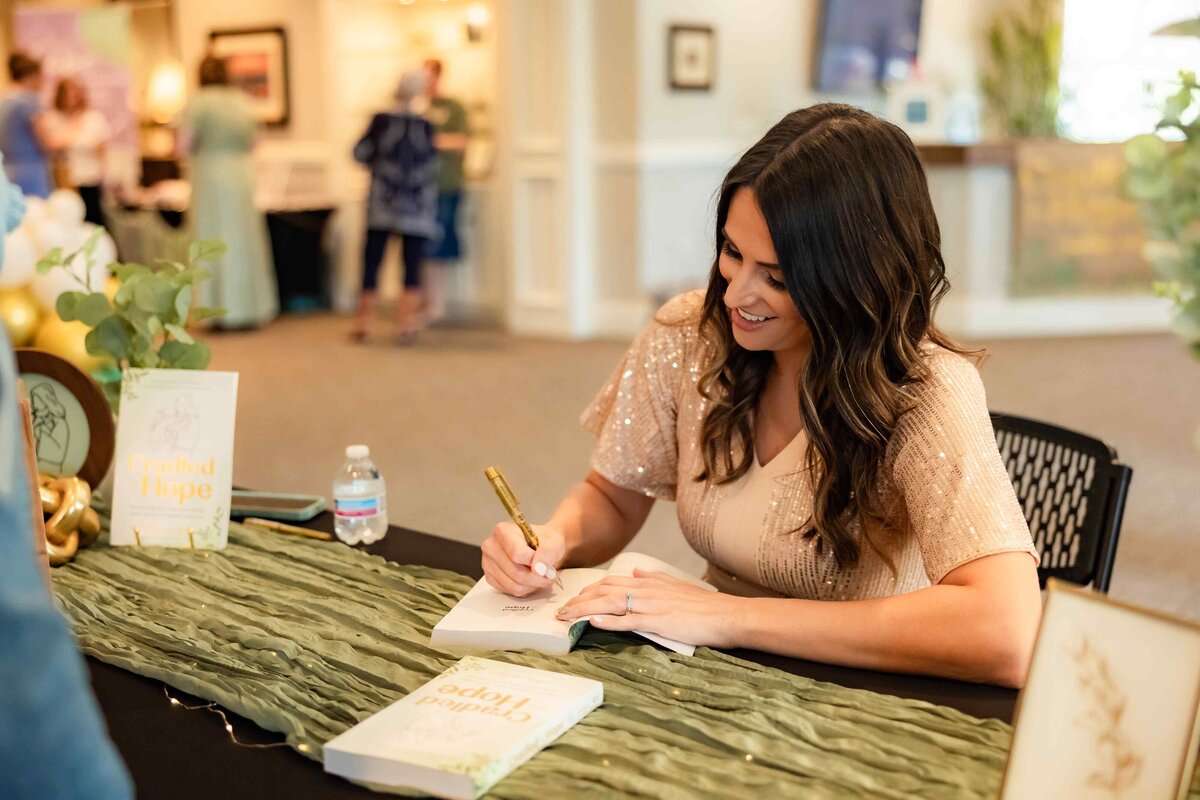 Ashley Opliger Cradled in Hope Book Launch Party, biblical book for grieving moms, miscarriage, stillbirth, infant loss, christian author (105)
