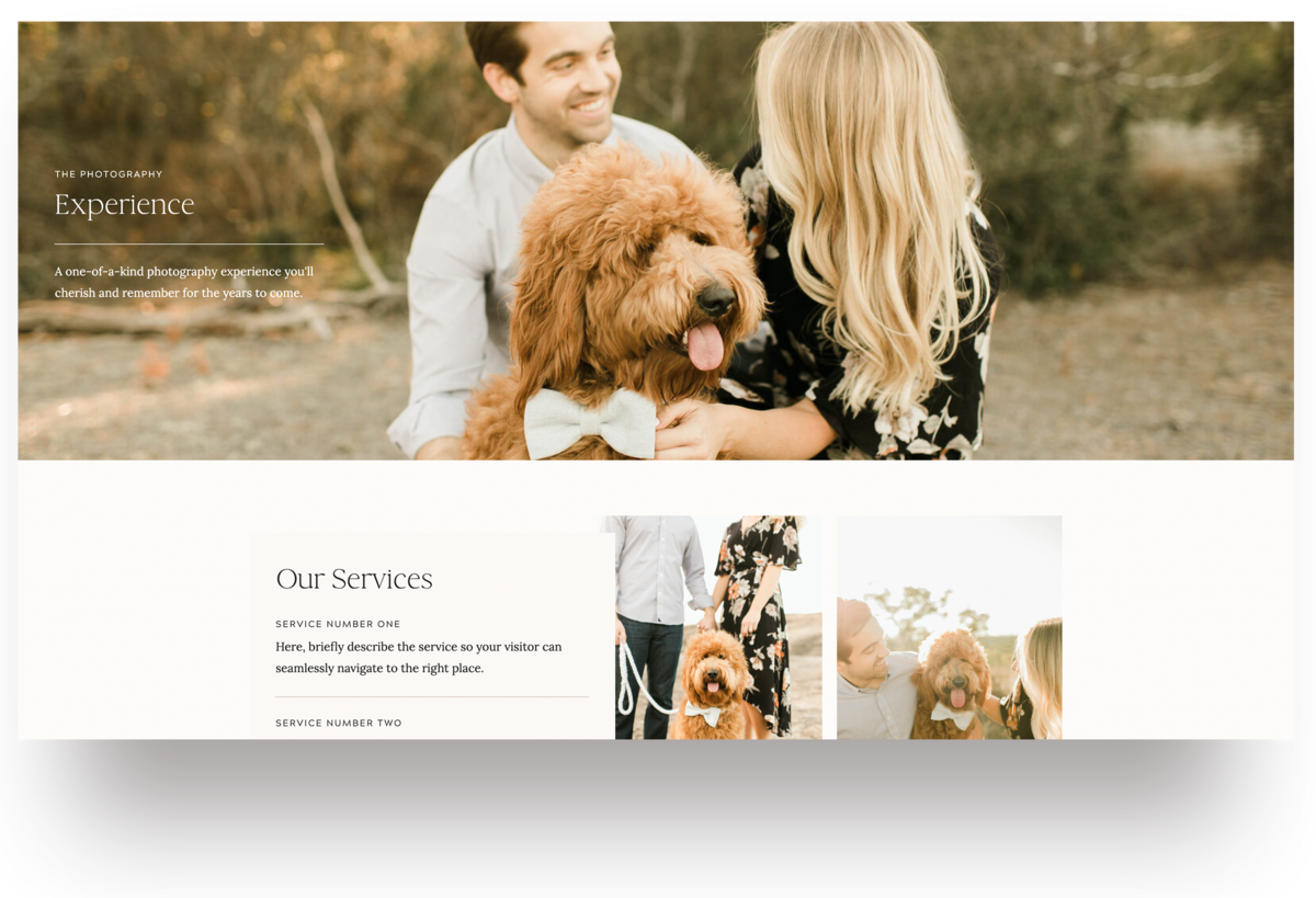 Showit Website Template Add-Ons by With Grace and Gold - Services Page Add-On for Showit