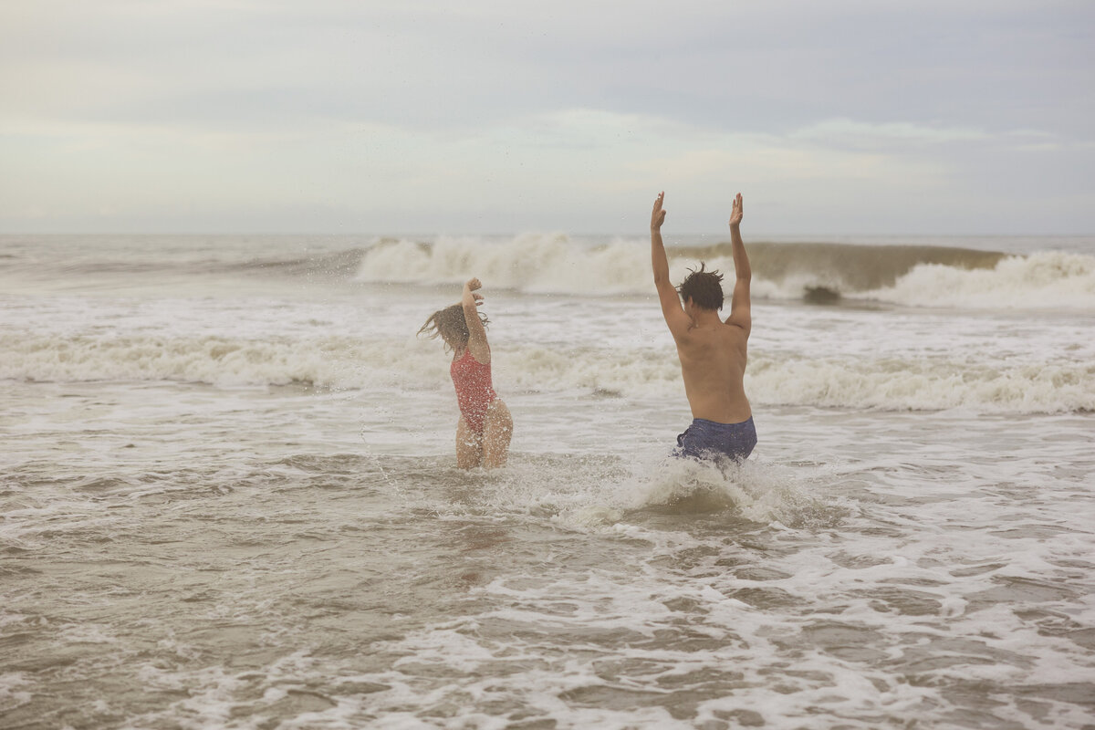 couples beach session st augustine florida