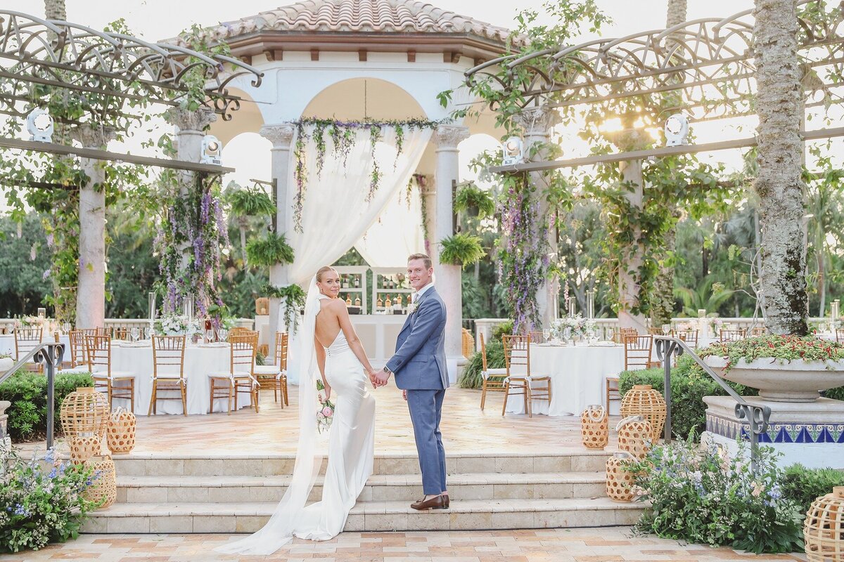 south-florida-bride-groom-outside-reception