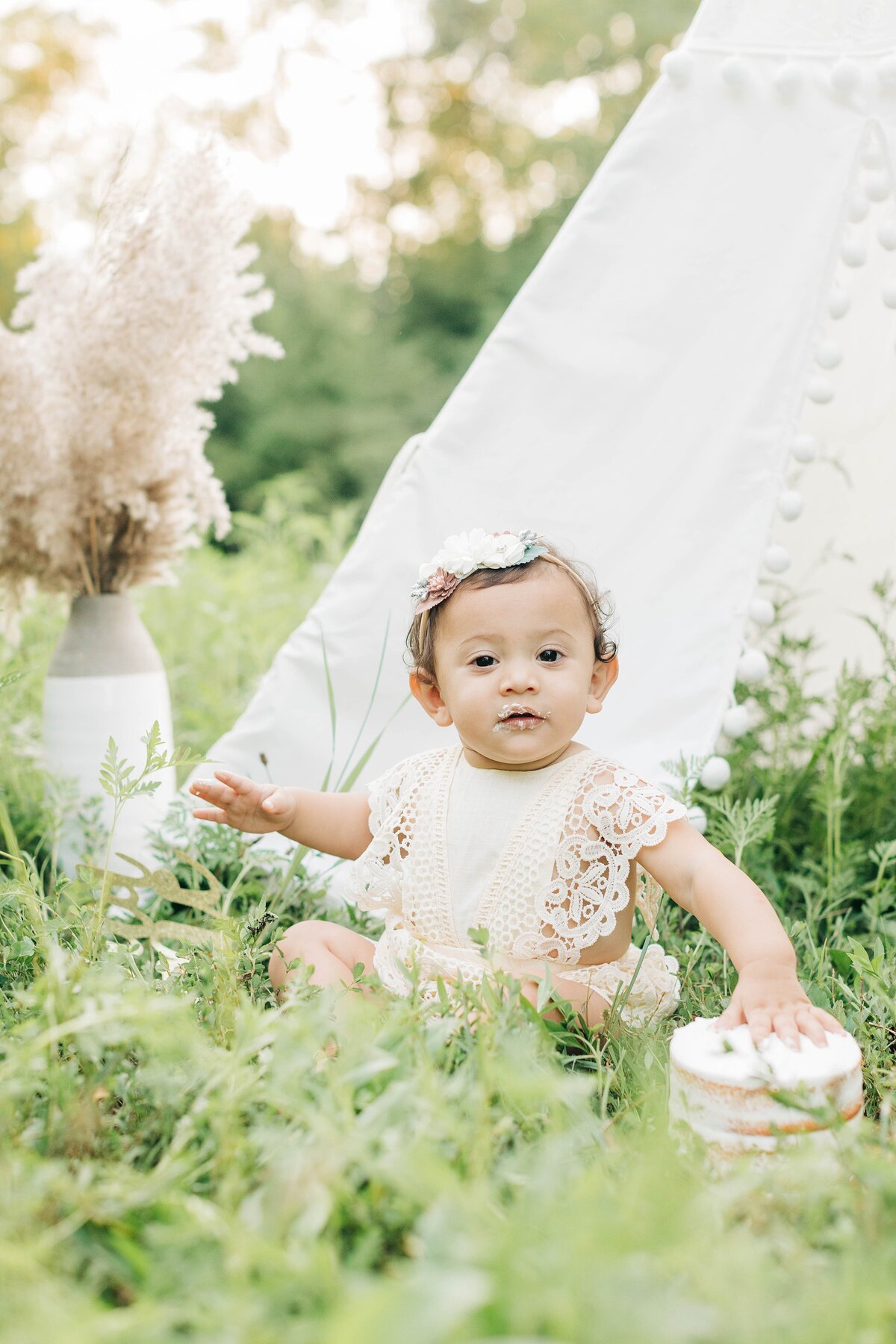 first birthday photos outdoors