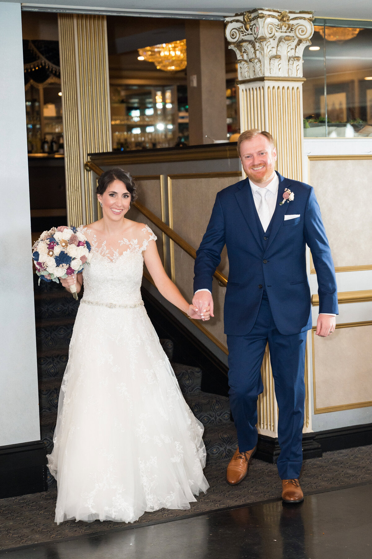 reception intro of couple into event at lemont restaurant