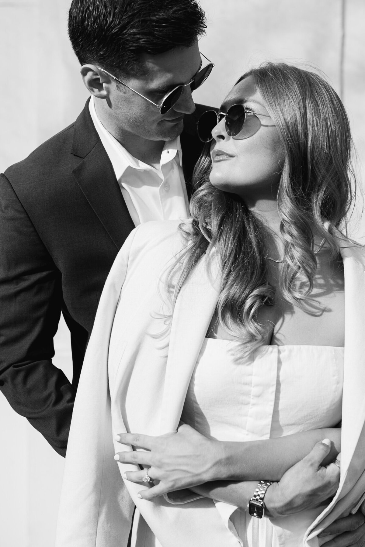 engagement session photo of couple in Chicago