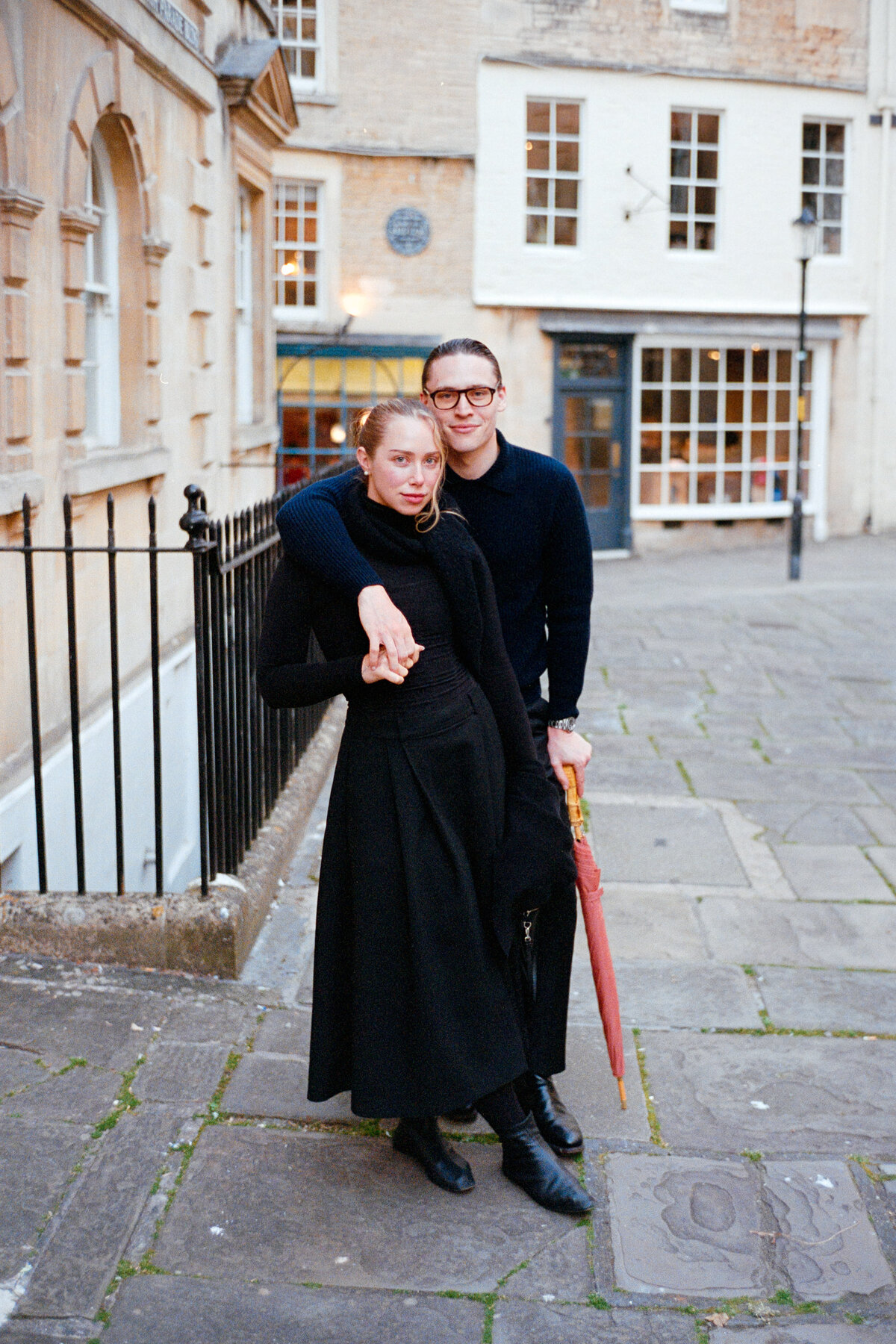 Analogue couple portrait session in Bath