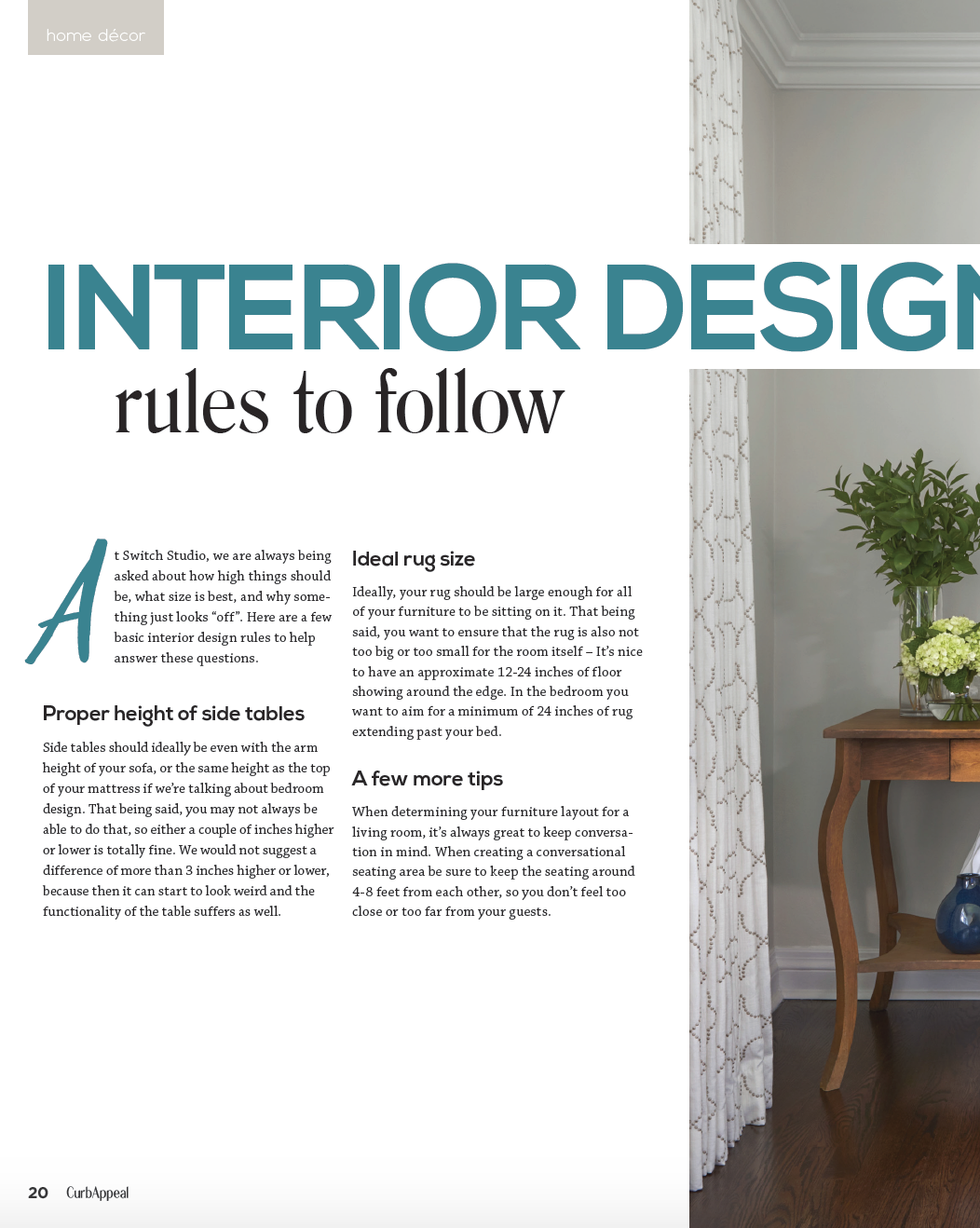 Interior Design rules to follow article