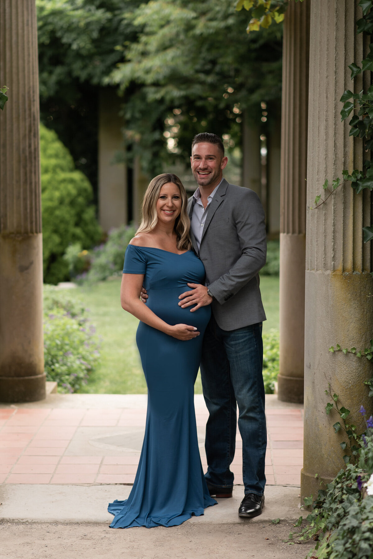 Dressed up couple at sunset maternity session | Sharon Leger Photography | CT Newborn & Family Photographer | Canton, Connecticut