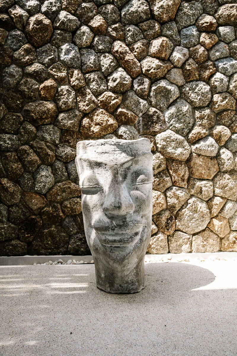 Face mad out of stone.