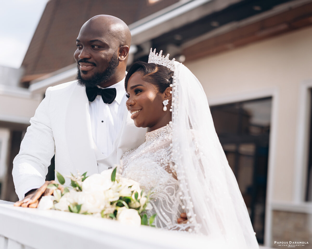 Abigail and Abije Oruka Events Papouse photographer Wedding event planners Toronto planner African Nigerian Eyitayo Dada Dara Ayoola outdoor ceremony floral princess ballgown rolls royce groom suit potraits  paradise banquet hall vaughn 157