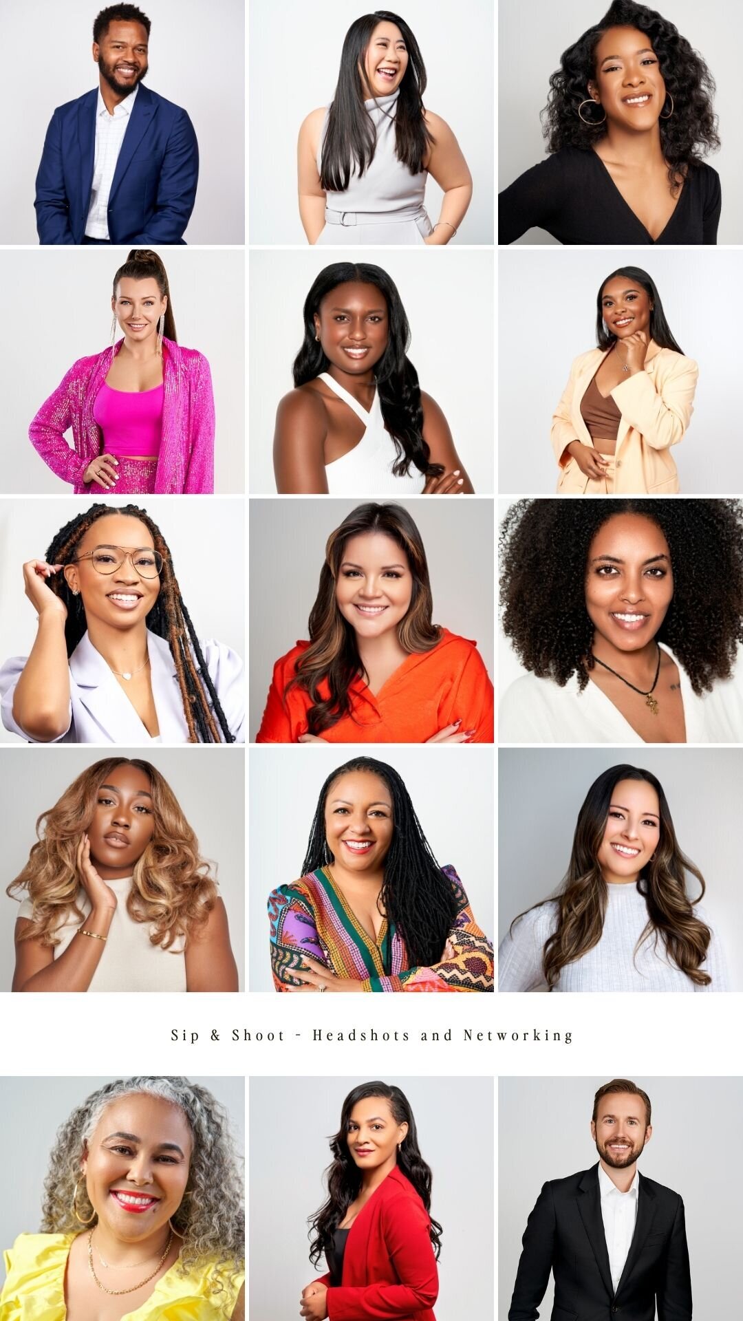 Group headshots for diversity and  inclusive brands