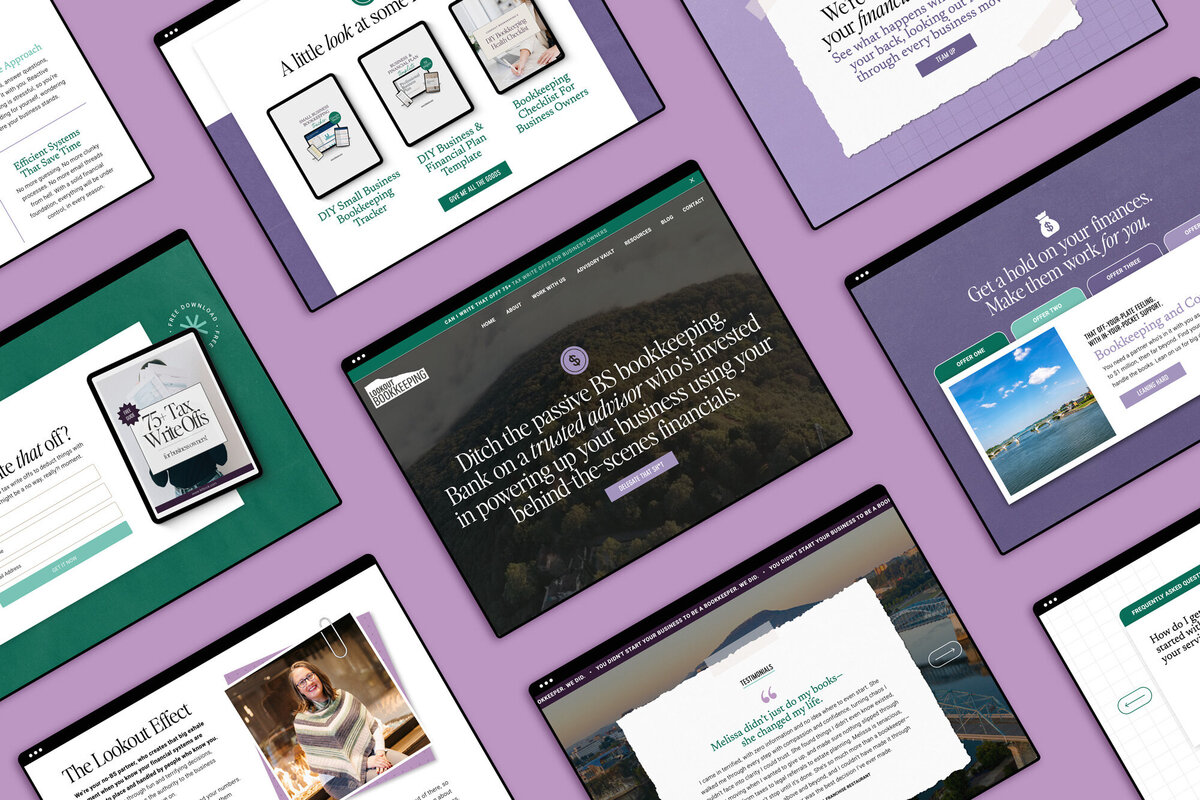 Modern Branding and Bold Showit Website Design for Female Bookkeeping Business - Create & Wander