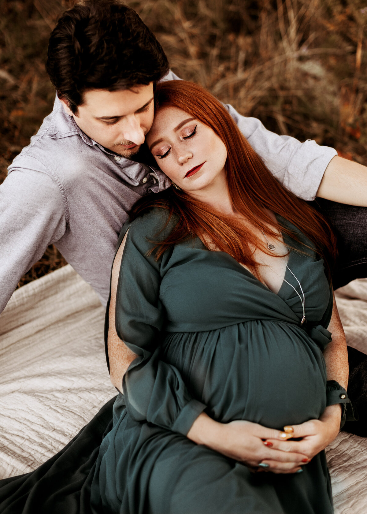 Sweet couples maternity photography session in  boulder colorado foothills