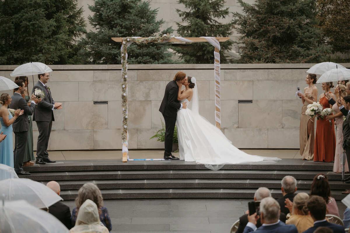 First kiss at the University of Alberta Botanical Gardens 