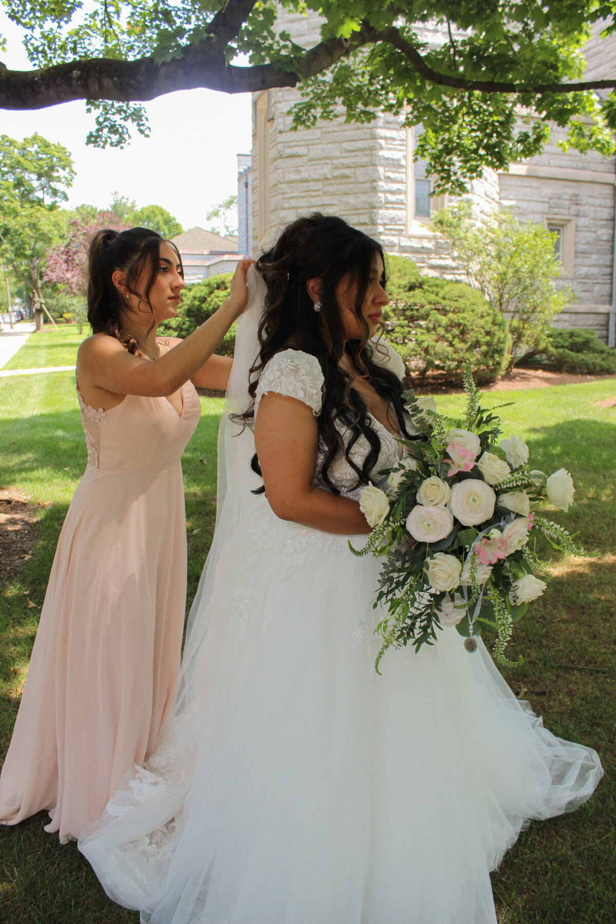 Bride and Maid of Honor at New Jersey Wedding