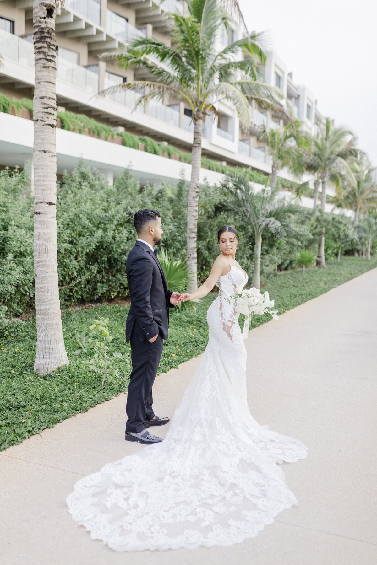bride and groom at destination wedding