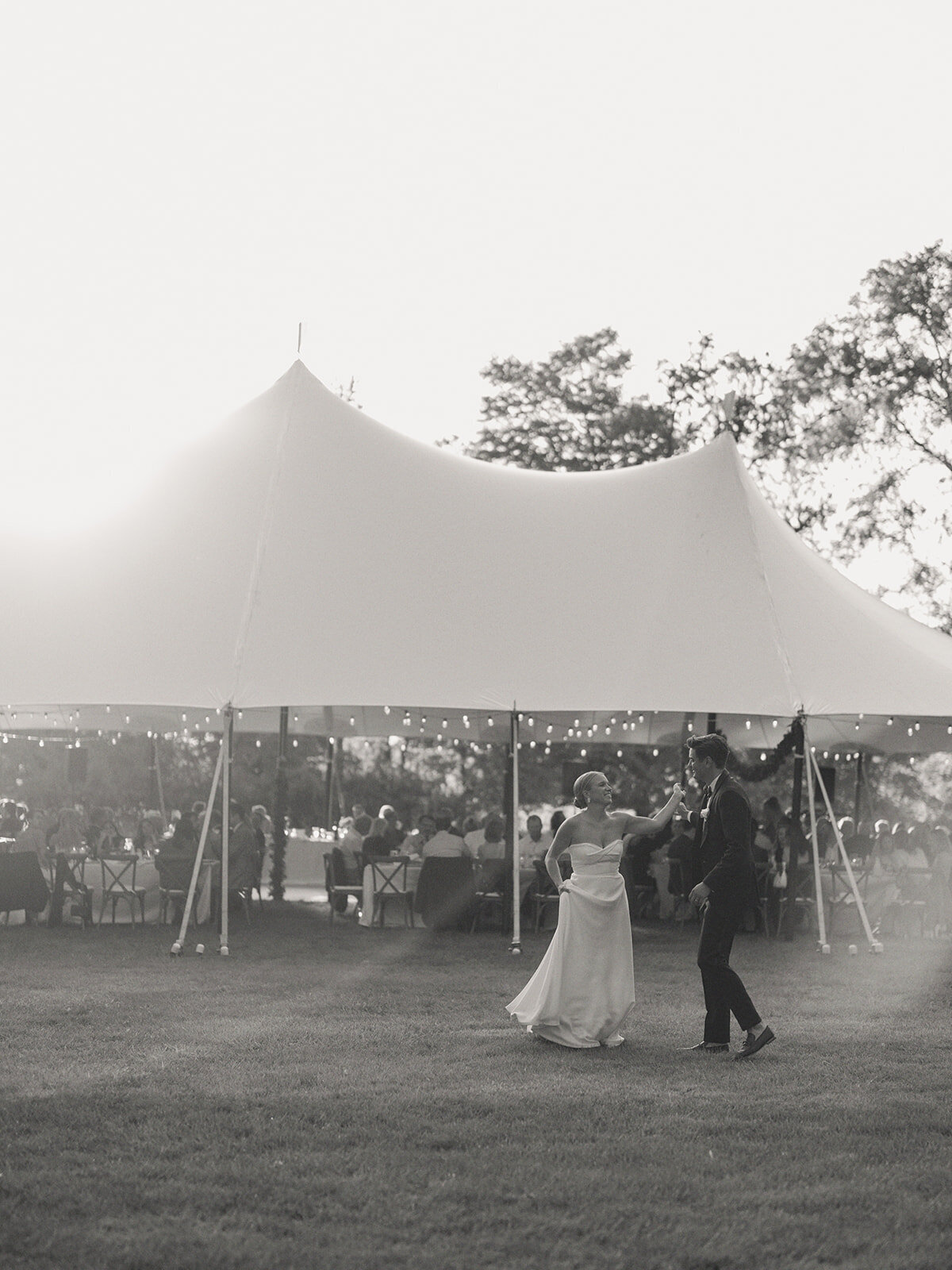 Bride and Groom Black and white wedding