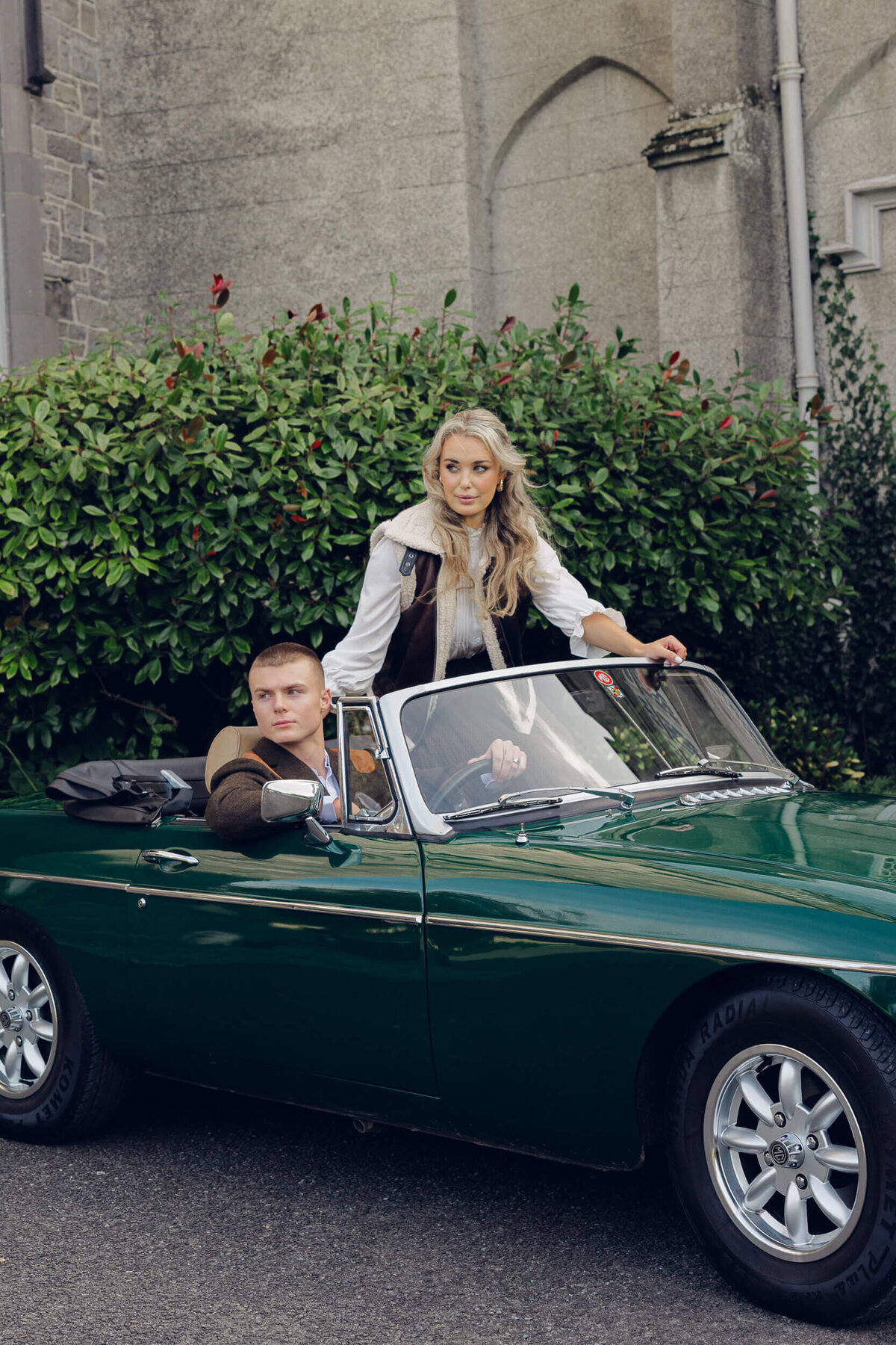 A wedding engagement photo shoot at Luttrellstown castle in Dublin Ireland