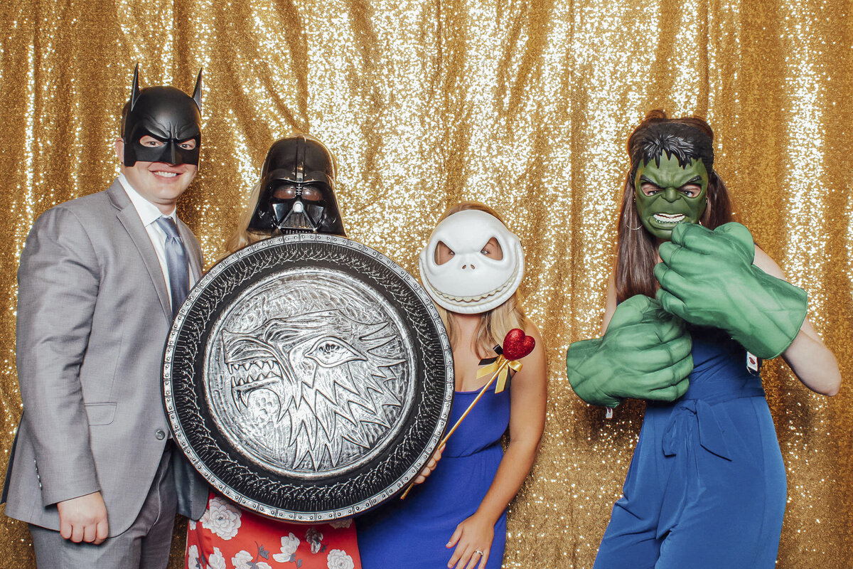 Stylish wedding photo booth at Ryland Inn in Whitehouse Station, Hunterdon County, New Jersey