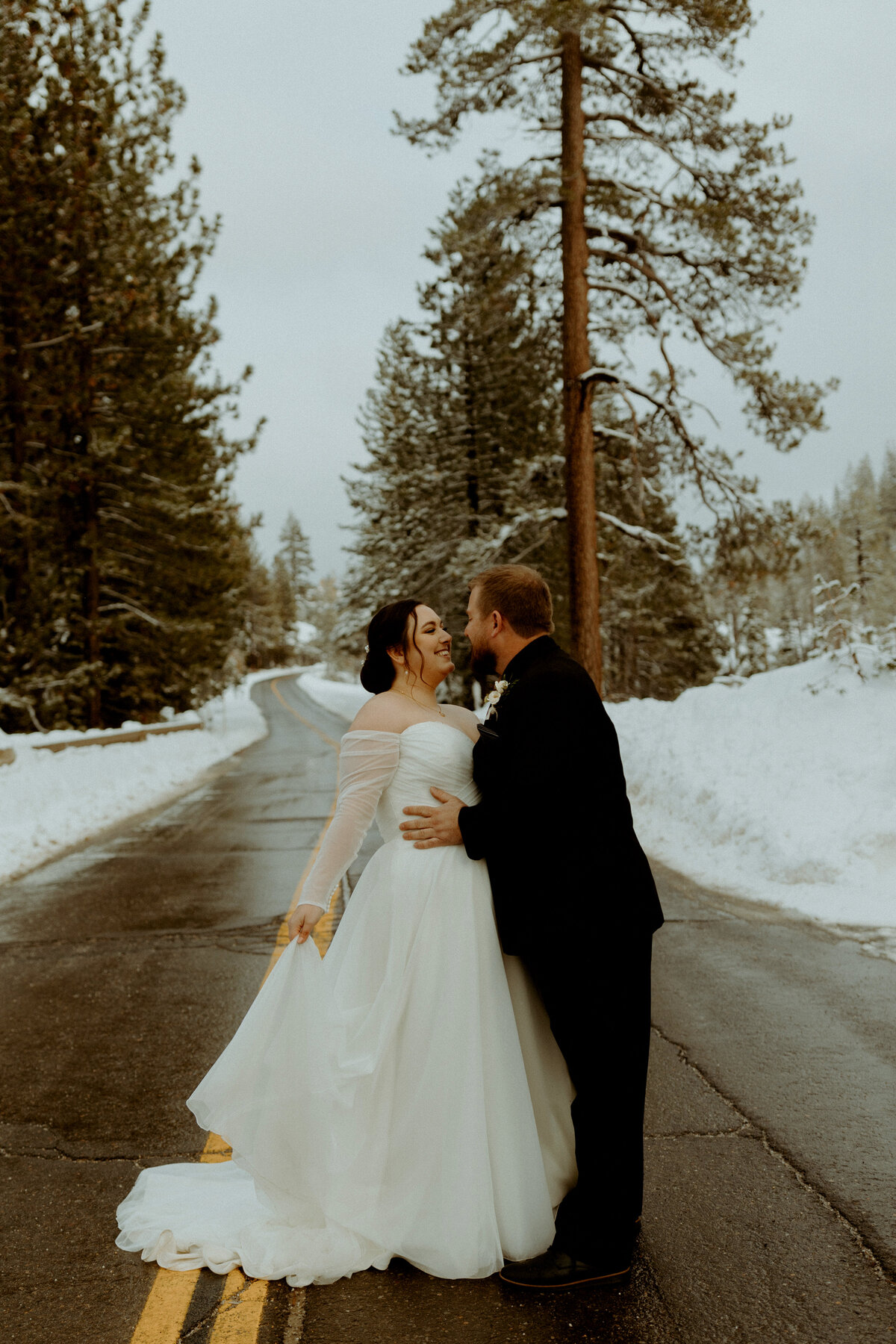 Bridal Alterations Client in snowy California