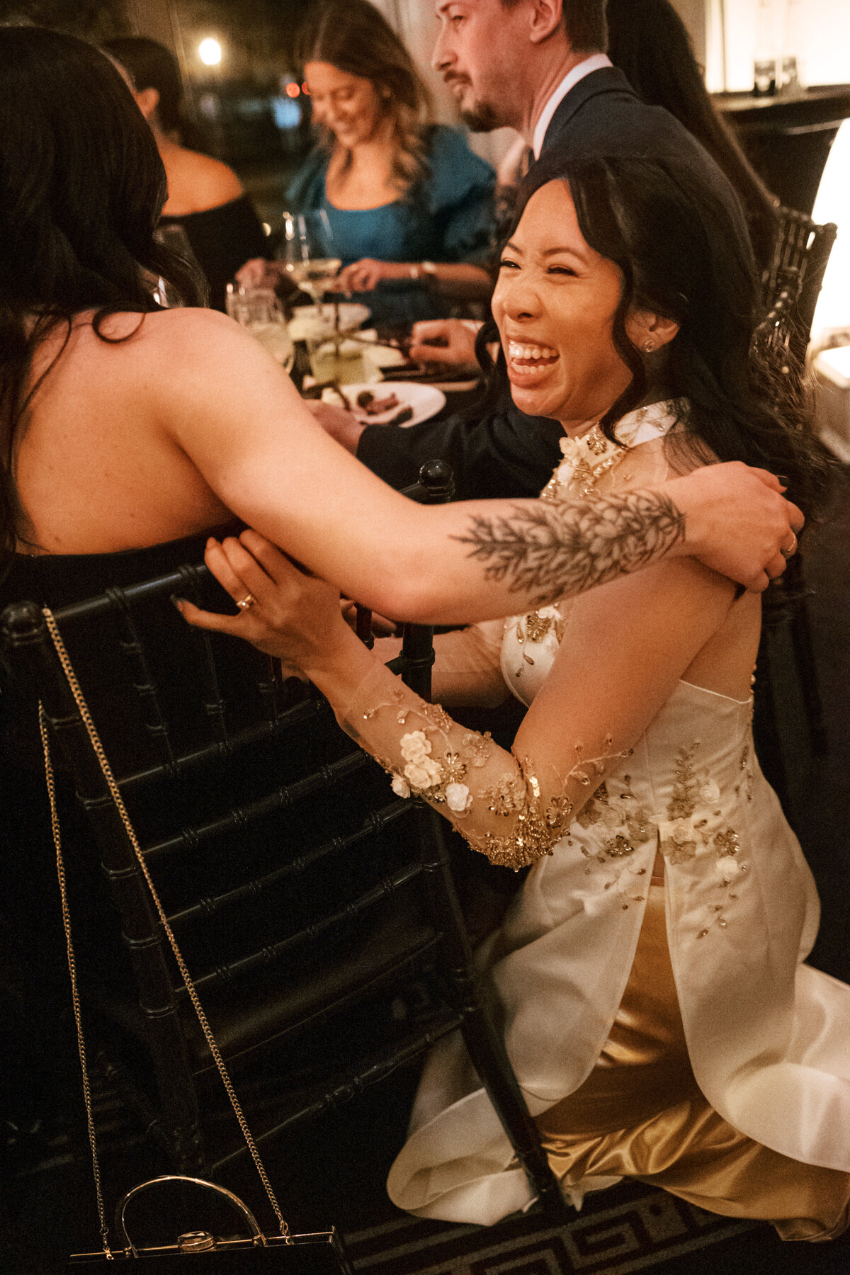 A photo of the wedding reception at the Hotel Zaza wedding in Houston.