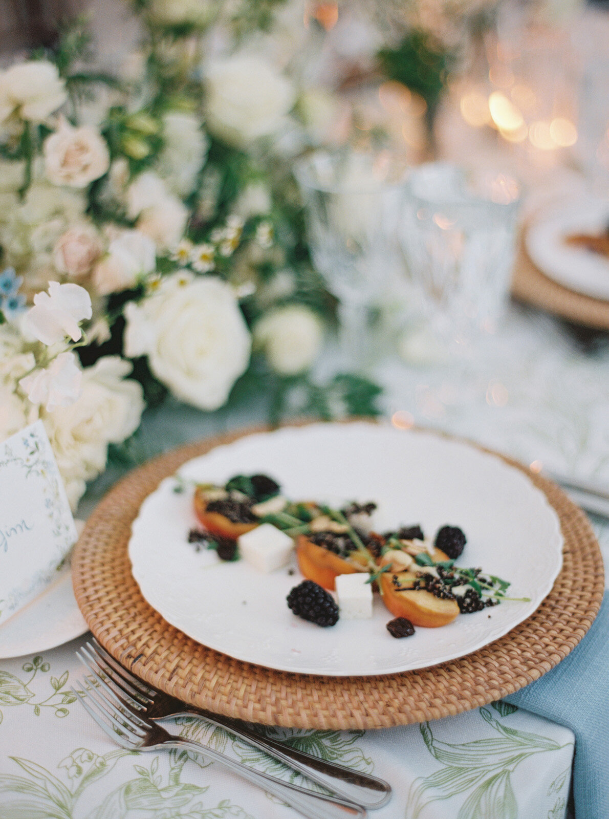 Immersive and Luxury Private Estate and Tented Wedding with Blue, Green and White Color Palette-38