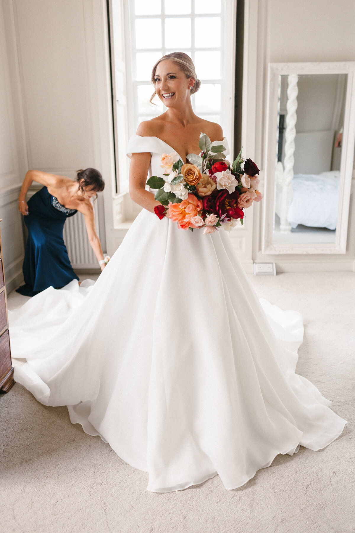 Natural bridal portraits at Kingston Estate wedding
