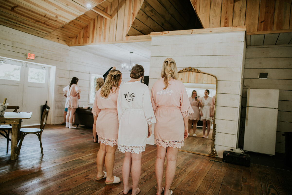 bridesmaids at the bridal villa at Koury Farms