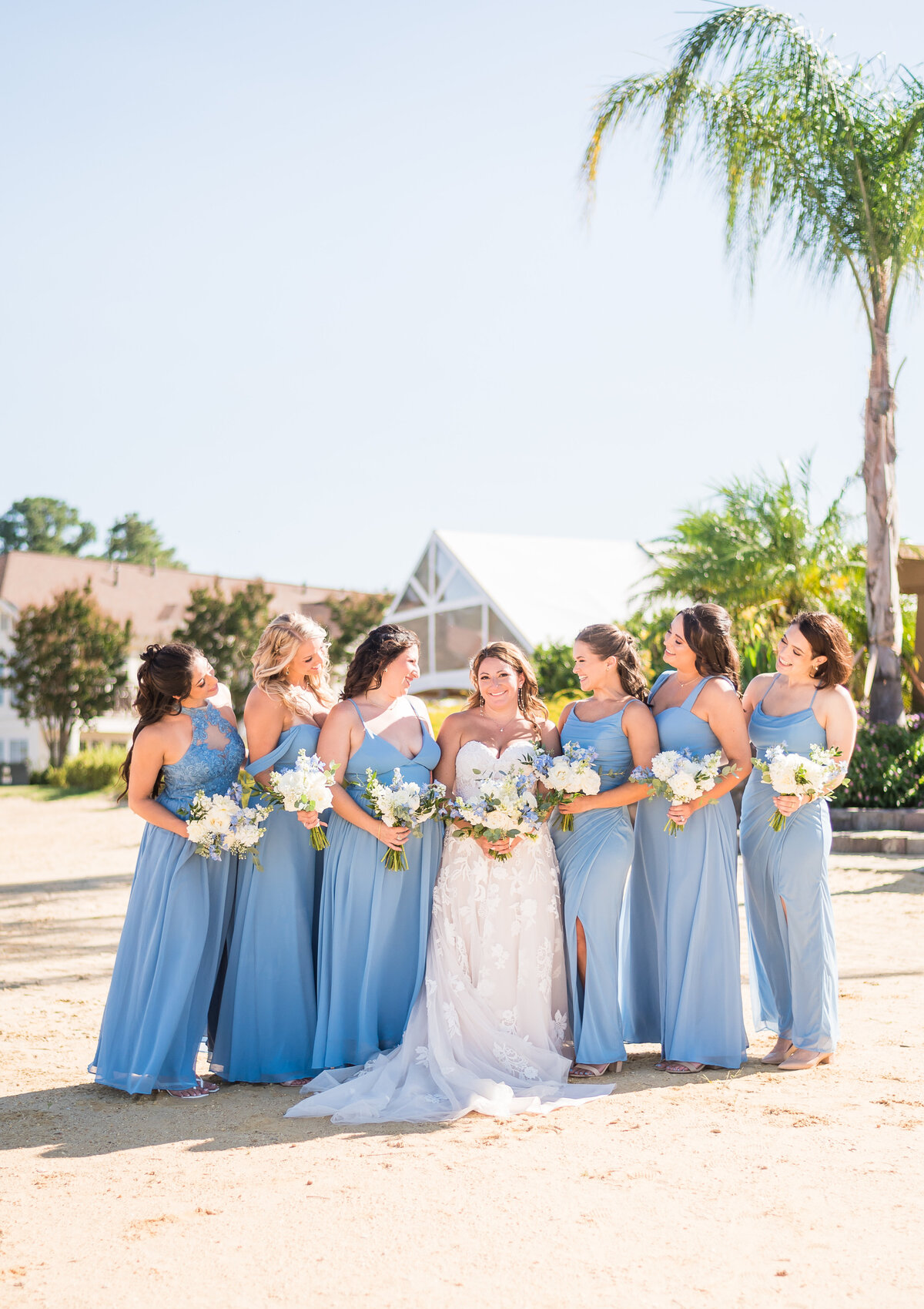 Timeless bouquets for a wedding at Herrington on the Bay in North Beach, Maryland. Floral designer specializing in waterfront wedding venues in Maryland.