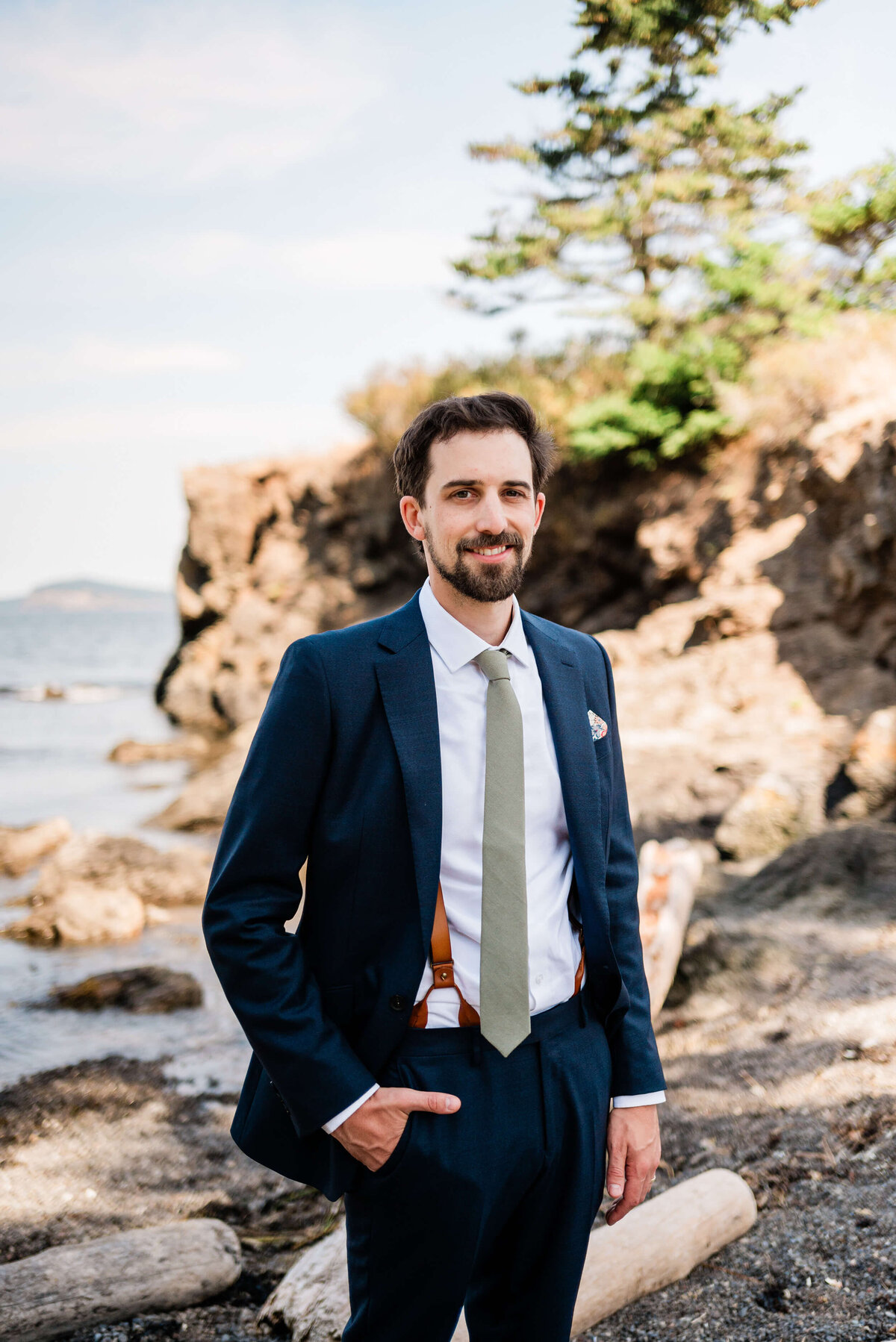 Groom at Lakedale resort Wedding