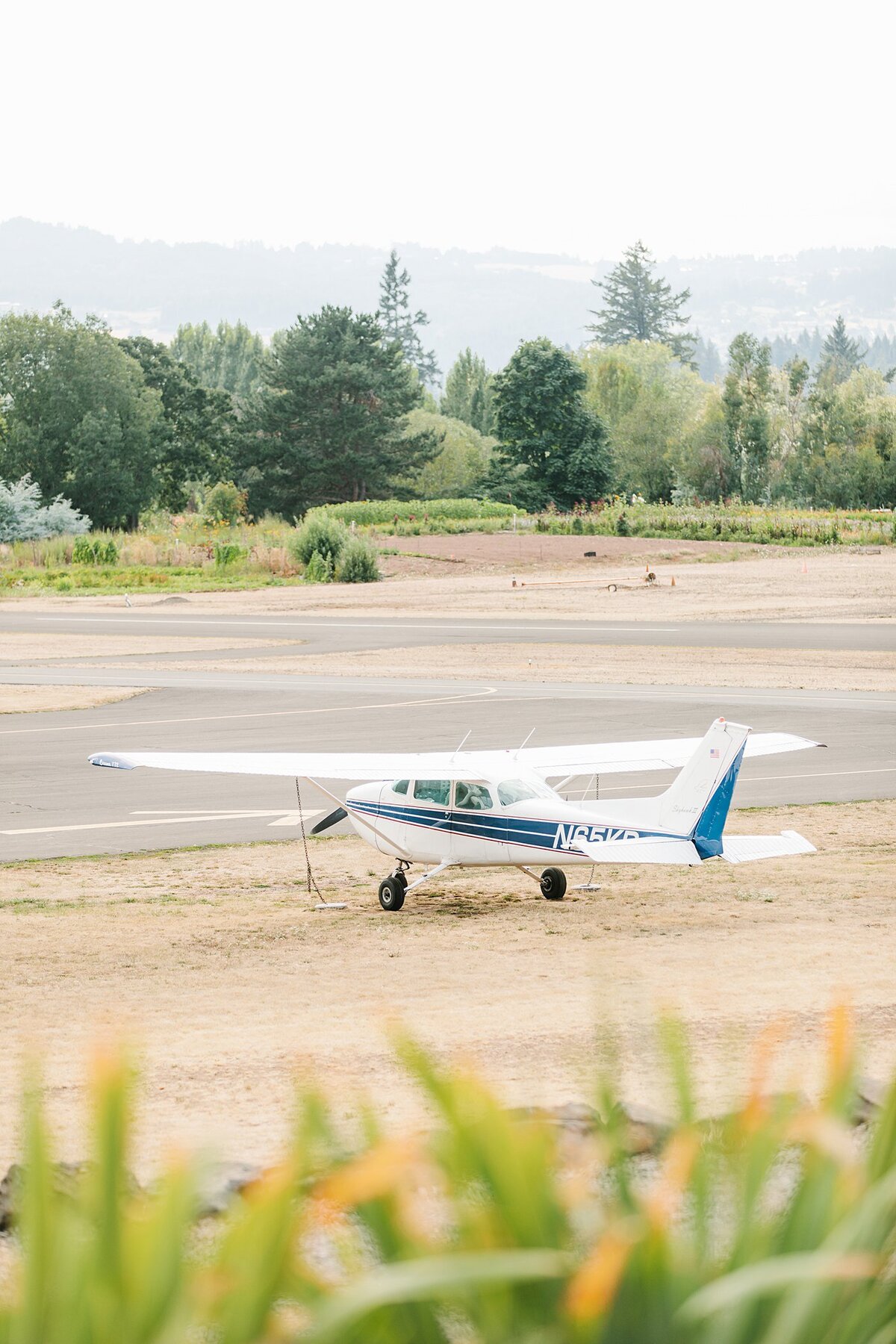 A Pilot's Wedding in an Airplane Hangar Portland OR-1021