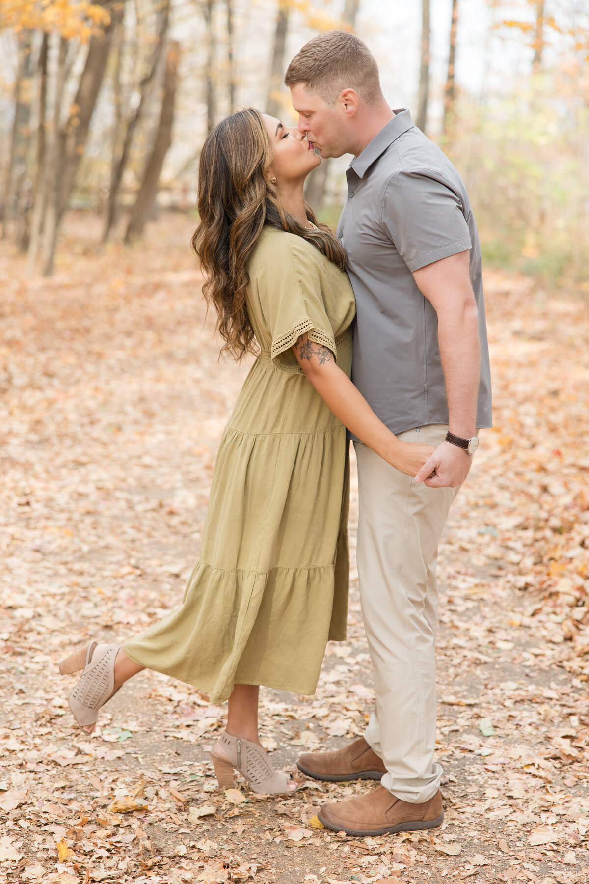 Married couple sharing a kiss