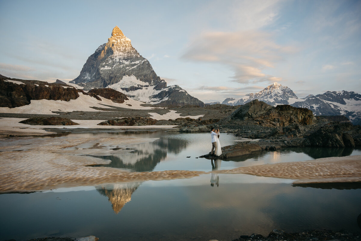 Matterhorn elopement sunrise