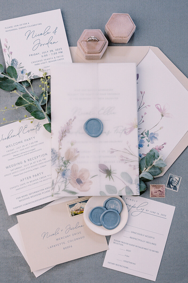 Wildflower Beaver Creek Wedding Invitation