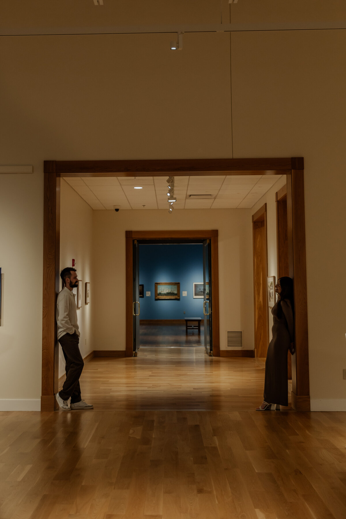 Posing Ideas for Art Museum Couples Photos 