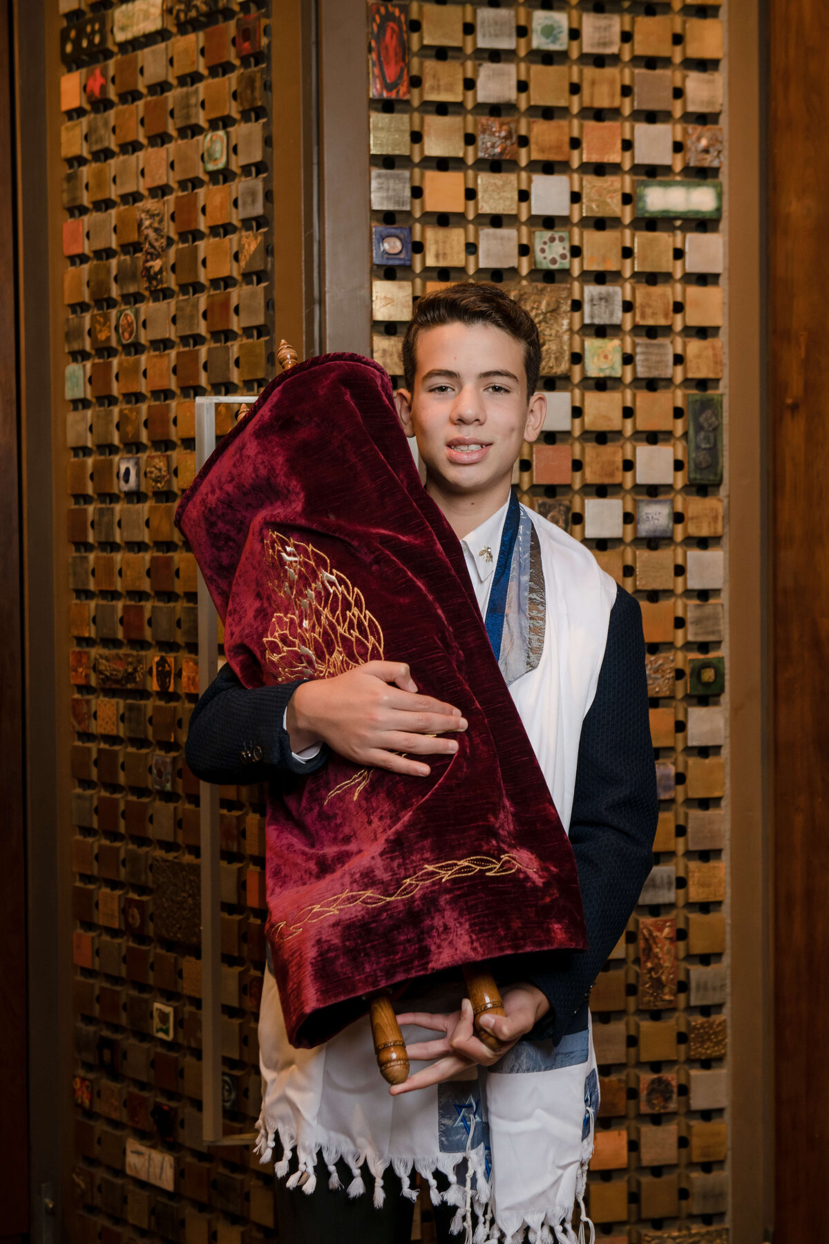 Bar Mitzvah ceremony at a Los Angeles synagogue