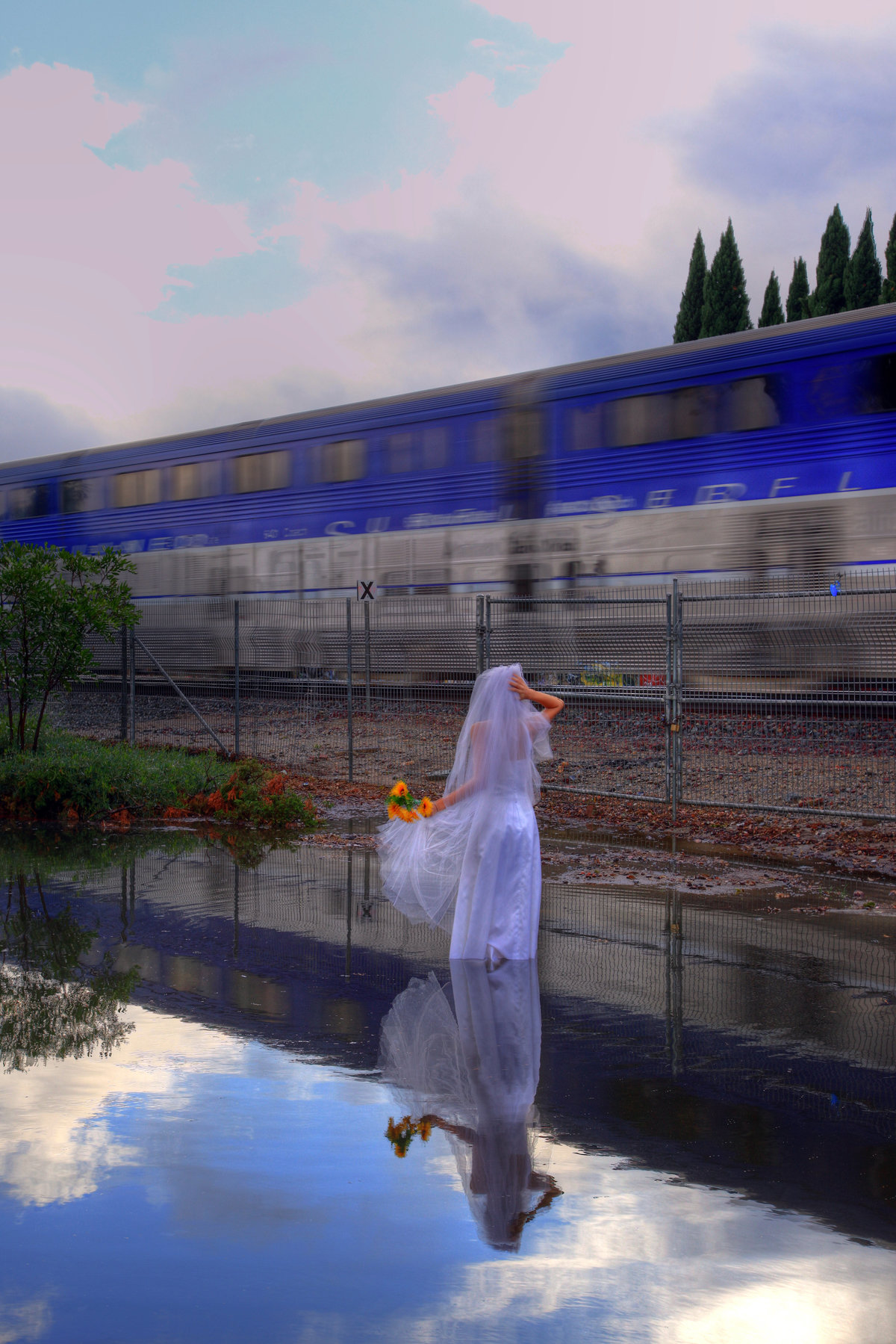 Creative trash the dress shoots. Located in Orange County,California.