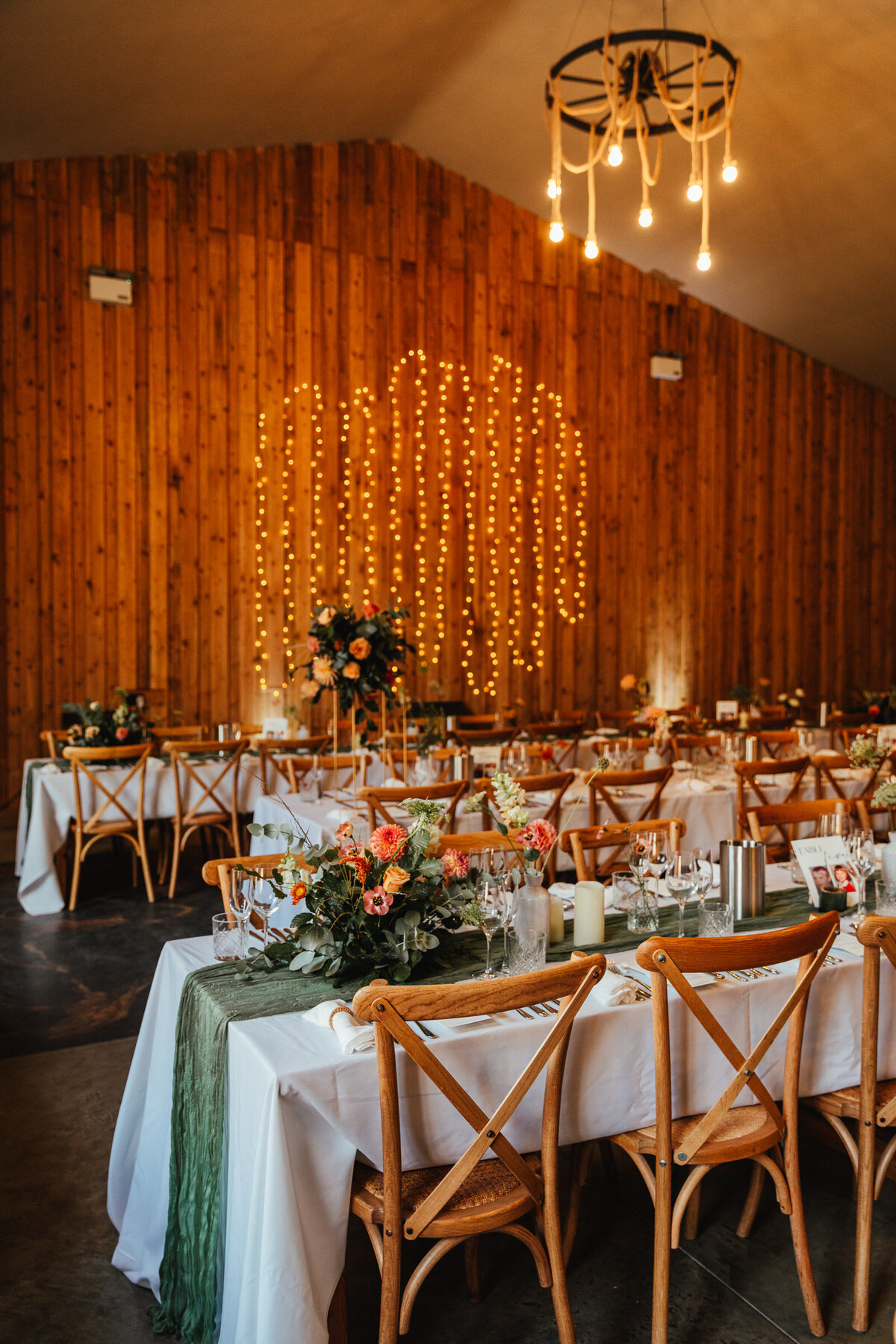 Table decor at Lodge Farm weddings York